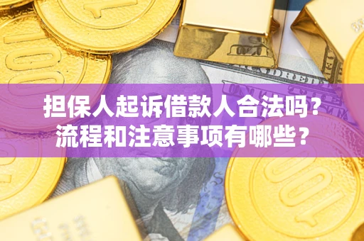 济南担保人起诉借款人合法吗？流程和注意事项有哪些？