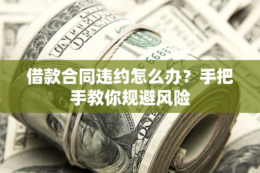 济南借款合同违约怎么办？手把手教你规避风险
