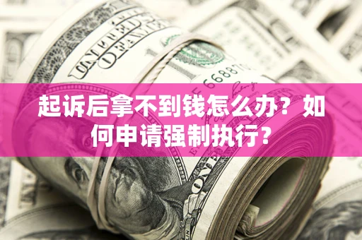 济南起诉后拿不到钱怎么办？如何申请强制执行？