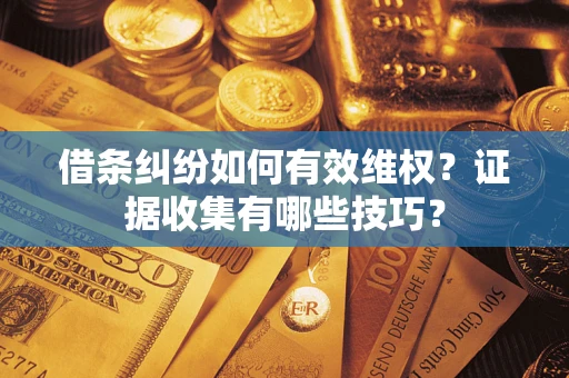 济南借条纠纷如何有效维权？证据收集有哪些技巧？
