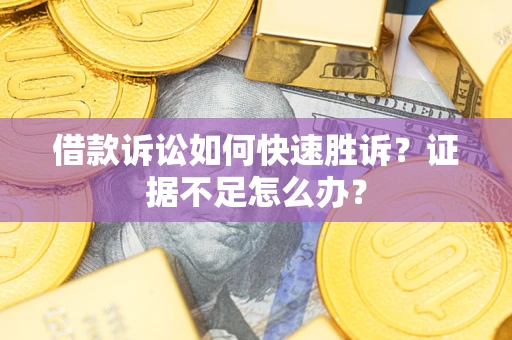 济南借款诉讼如何快速胜诉？证据不足怎么办？