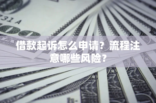 济南借款起诉怎么申请？流程注意哪些风险？